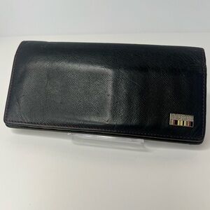 🖤Burberry Mens Saffiano Bifold Black Label Long Wallet | RARE!!!! ❤️